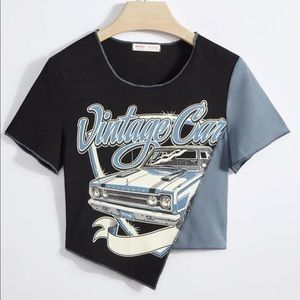 Letter graphic hem tee